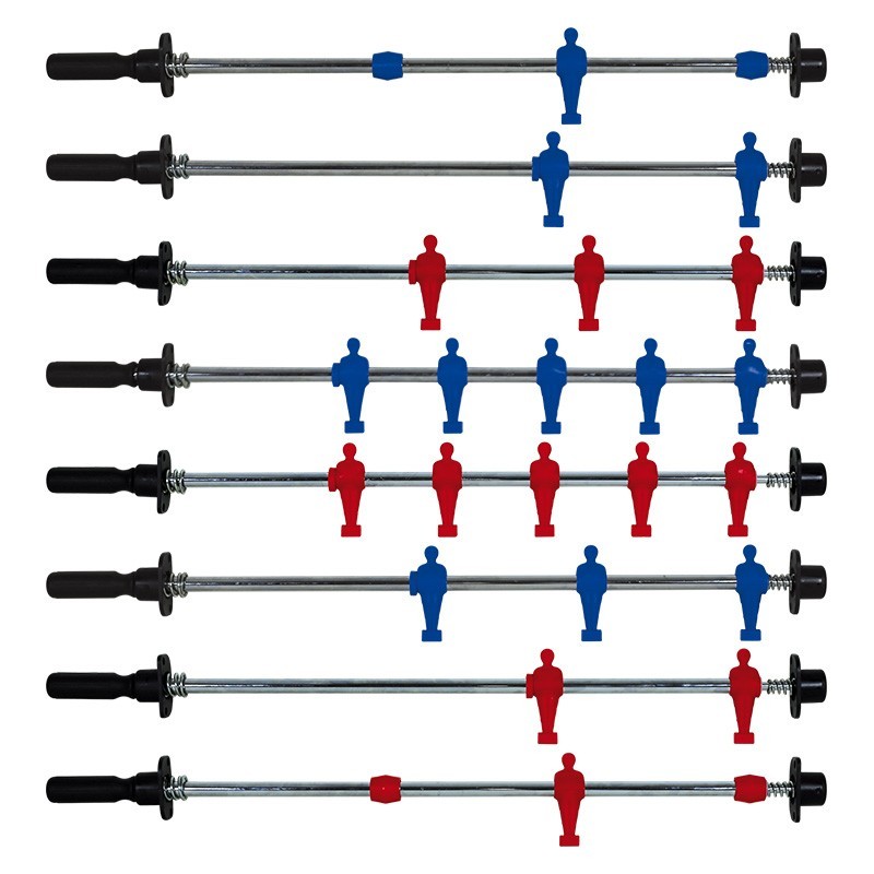 SERIE 4+4 ASTE COMPLETE TELESCOPICA 0 18 LUNGH.790 ITALY-MANOPOLA NERA ROBERTO SPORT