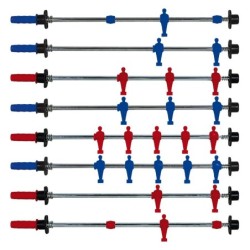 SERIE 4+4 ASTE COMPLETE TELESCOPICA 0 18  LUNGH.840 ITALY-MANOPOLA CHAMPION ROSSO/BLU ROBERTO SPORT