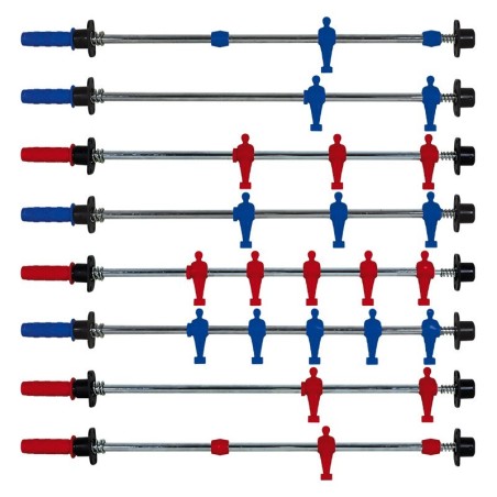 SERIE 4+4 ASTE COMPLETE TELESCOPICA 0 18  LUNGH.840 ITALY-MANOPOLA CHAMPION ROSSO/BLU ROBERTO SPORT