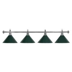 LAMPADARIO MOONLIGHT ASTA ARGENTO, 4 CAMPANE VERDI