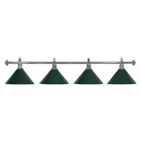 LAMPADARIO MOONLIGHT ASTA ARGENTO, 4 CAMPANE VERDI