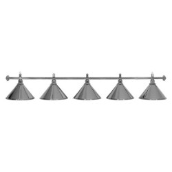 LAMPADARIO MOONLIGHT ASTA ARGENTO, 5 CAMPANE ARGENTO