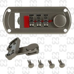 SERRATURA A COMBINAZIONE NICKEL SPAZZOLATO PER VALIGETTE LONGONI ( SINGOLA -SOLO DX OPPURE SOLO SX)