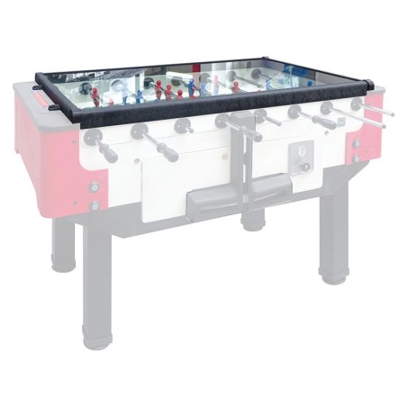 KIT VETRO SOPRA SENZA ALZAPALLINE PER CALCETTO F1/F2/F3 PORTIERE GIREVOLE