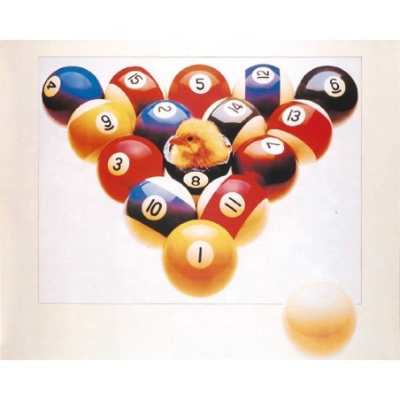 POSTER CHICK IN 8-BALL cm. 75X60