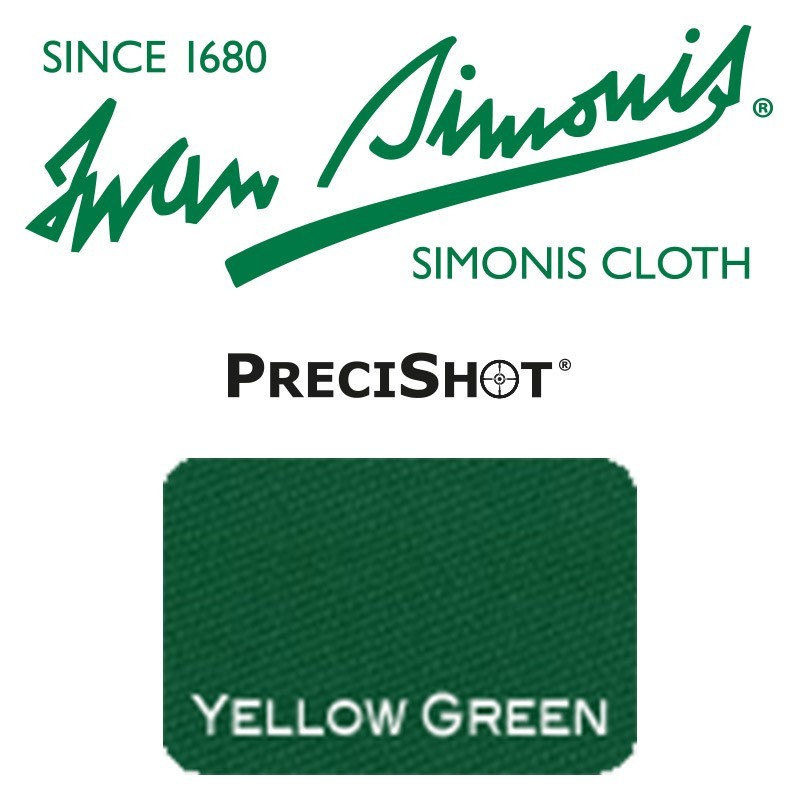 PANNO SIMONIS PER SPONDE PRECISHOT VERDE GIALLO H16cm (metro)  COMPOSIZIONE: 100% SINTETICO