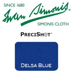 PANNO SIMONIS PER SPONDE PRECISHOT BLU DELSA H16CM (al metro)  COMPOSIZIONE: 100% SINTETICO