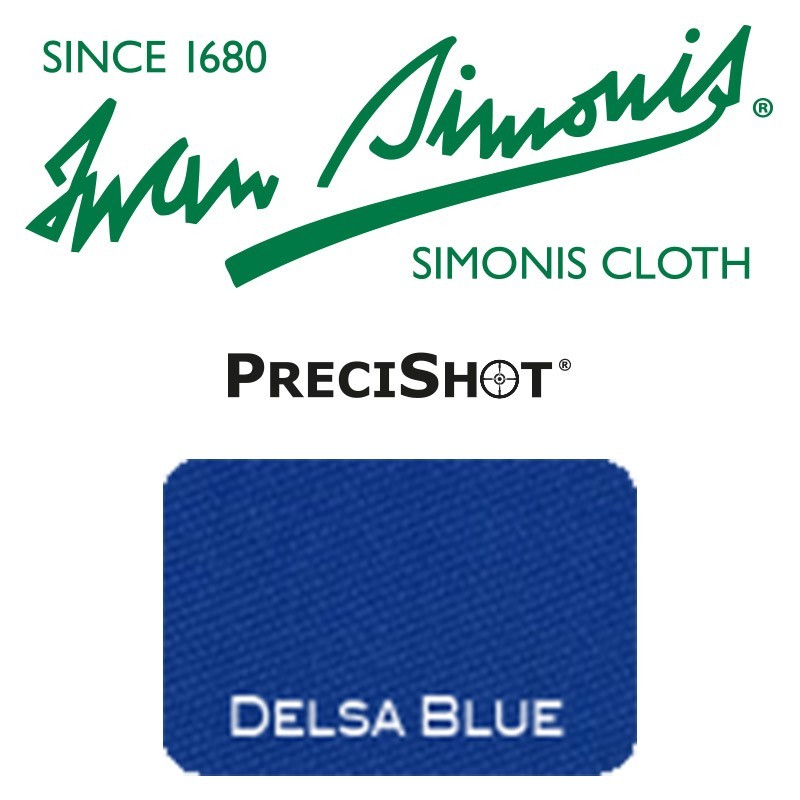 PANNO SIMONIS PER SPONDE PRECISHOT BLU DELSA H16CM (al metro)  COMPOSIZIONE: 100% SINTETICO
