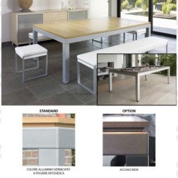 POOL FUSION ACCIAIO VERNICIATO A POLVERE / TOP ROVERE SBIANCATO