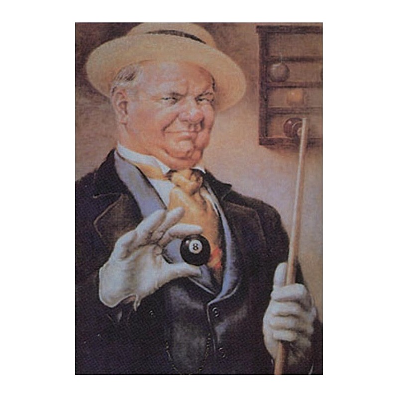 POSTER N° 8 BILLIARD PLAYER 85X57 cm.