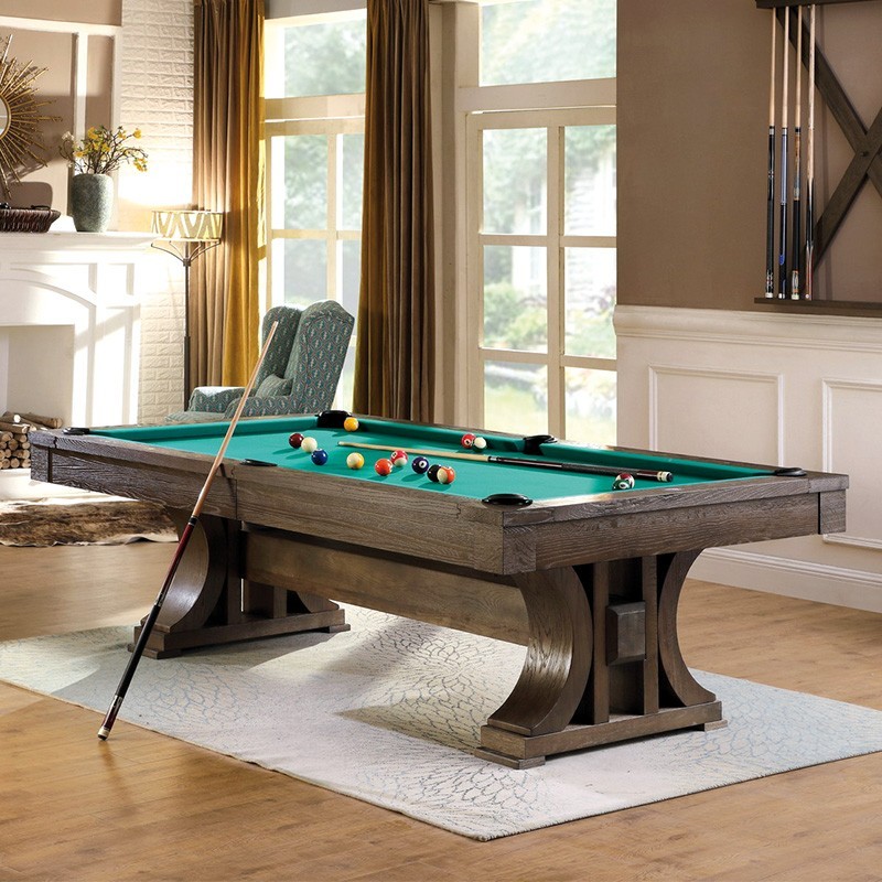 POOL BOSTON 8' FINITURA ROVERE MARRONE (PINO) CON COPERCHIO