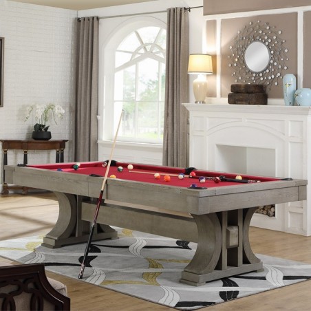 POOL BOSTON 8' FINITURA ROVERE GRIGIO (ACERO) SENZA COPERCHIO