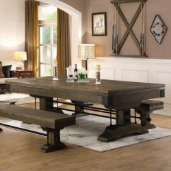 POOL ATLANTA 8' PINO FINITURA MARRONE CON COPERCHIO