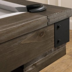 POOL ATLANTA 8' PINO FINITURA MARRONE CON COPERCHIO