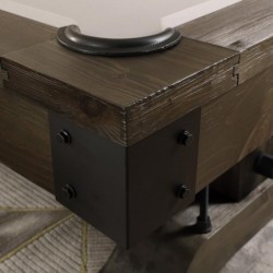 POOL ATLANTA 8' PINO FINITURA MARRONE CON COPERCHIO