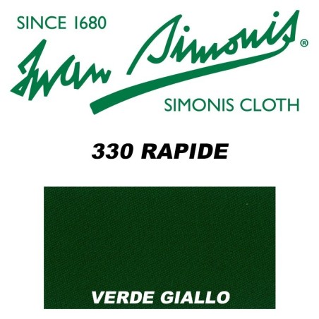 PANNO SIMONIS 330 RAPIDE 195 VERDE/GIALLO  COMPOSIZIONE: 90% lana - 10%  nylon