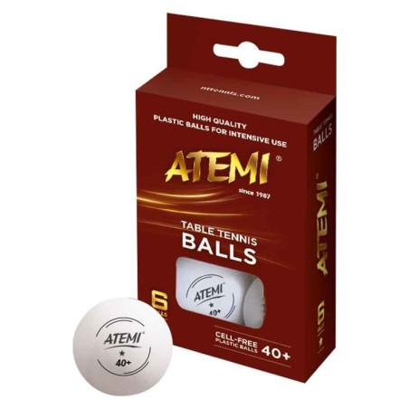 PALLINE PING PONG ATEMI '1 STAR' BIANCHE - SET DI 6
