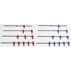 ASTE TELESCOPICHE SERIE BLU/ROSSO 18MM CLASSIC