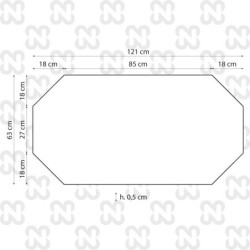VETRO PER CALCETTO SABBIATO 121X63cm ( PORTIERE GIREVOLE )