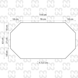 VETRO SERIGRAFATO PER CALCETTO DA ESTERNO 114X63CM