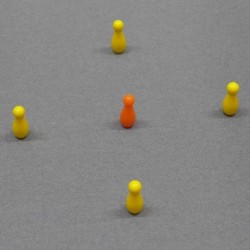 BIRILLI TORNITI SET, h 25mm POLIESTERE GIALLI MISURE FISBB