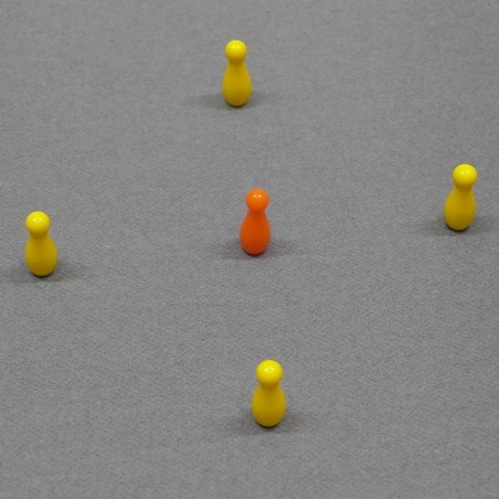 BIRILLI TORNITI SET, h 25mm POLIESTERE GIALLI MISURE FISBB