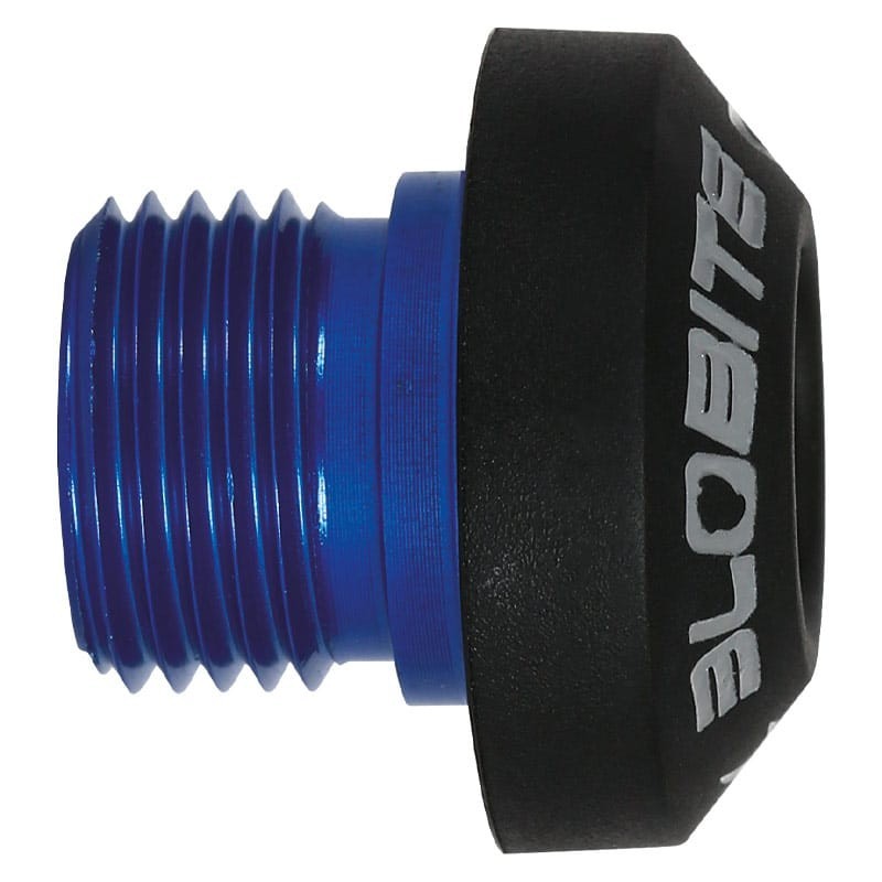 SUPPORTO ALLUMINIO 3LOBITE SLIM BLU PER PROLUNGA COMPRESO PARACOLPO IN SILICONE CON LOGO INCASSATO