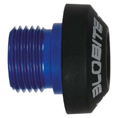 SUPPORTO ALLUMINIO 3LOBITE SLIM BLU PER PROLUNGA COMPRESO PARACOLPO IN SILICONE CON LOGO INCASSATO