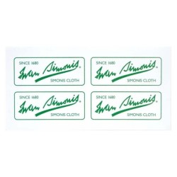 FOGLIO PATCH RASO 'SIMONIS' BIANCO 8,50x3,5 cm.