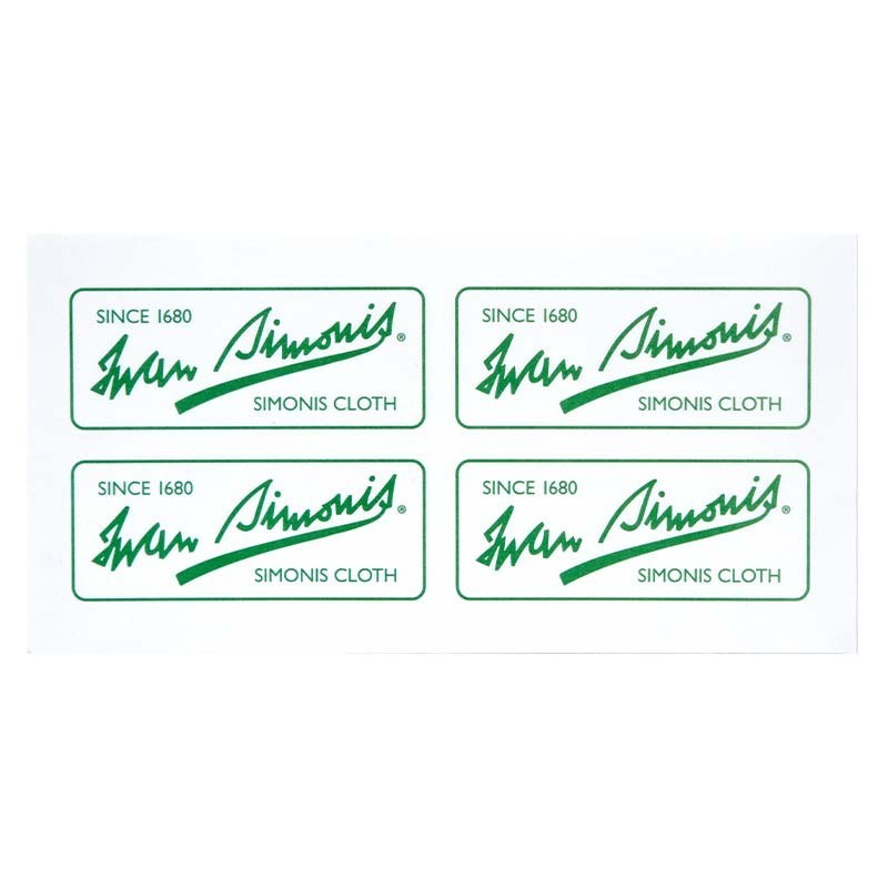 FOGLIO PATCH RASO 'SIMONIS' BIANCO 8,50x3,5 cm.