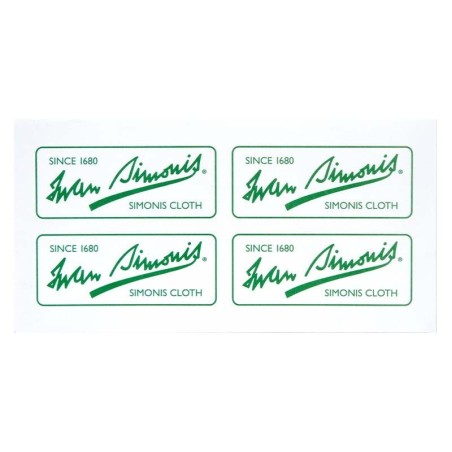 FOGLIO PATCH RASO 'SIMONIS' BIANCO 8,50x3,5 cm.