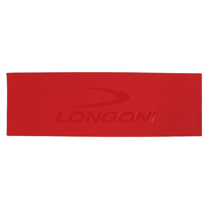TAGLIO PELLE 'ELK' ROSSA CON LOGO LONGONI 11,3 cm X 35 cm