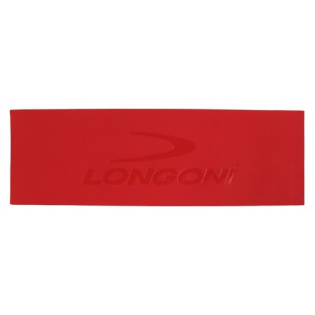 TAGLIO PELLE 'ELK' ROSSA CON LOGO LONGONI 11,3 cm X 35 cm