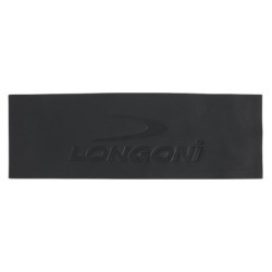 TAGLIO PELLE 'AUTO' LISCIA NERA CON LOGO LONGONI 11,3 cm X 35 cm