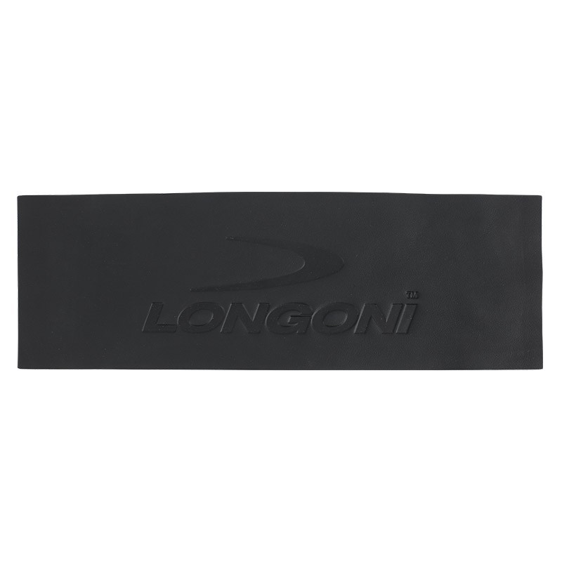 TAGLIO PELLE 'AUTO' LISCIA NERA CON LOGO LONGONI 11,3 cm X 35 cm