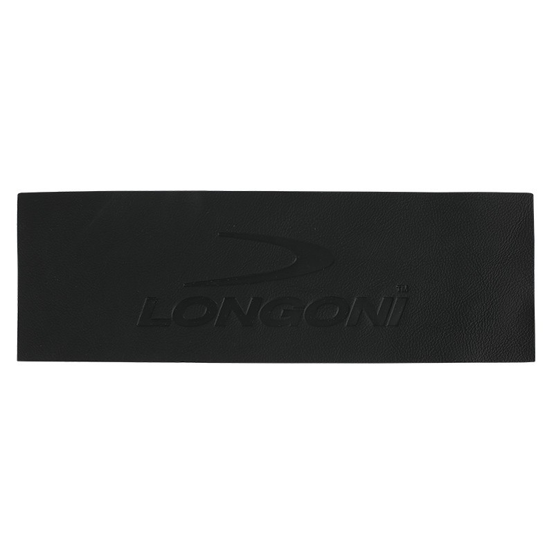 TAGLIO PELLE 'ELK' NERA CON LOGO LONGONI 11,3 cm X 35 cm