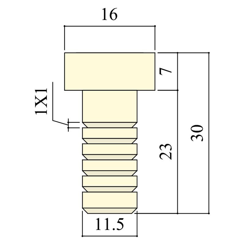 PUNTALINO LONGONI PVC BIANCO PER PUNTE IN FIBRA