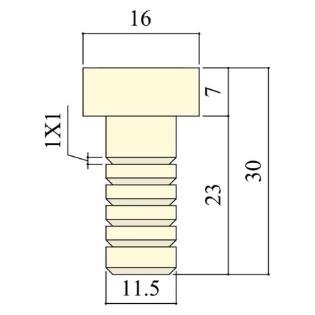 PUNTALINO LONGONI PVC BIANCO PER PUNTE IN FIBRA