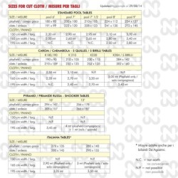 SET PANNO SPONDE X BILIARDO REFLEX SUPER PRO  COMPOSIZIONE: 80% LANA - 20% NYL