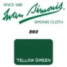 SET PANNO SPONDE SIMONIS 860 SENZA SERIGRAFIA PER 5 BIRILLI (MISURE 305X45) VERDE/GIALLO