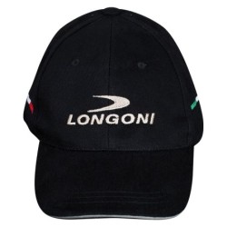 CAPPELLINO LONGONI NERO CON TRICOLORE