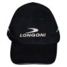 CAPPELLINO LONGONI NERO CON TRICOLORE