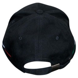 CAPPELLINO LONGONI NERO CON TRICOLORE