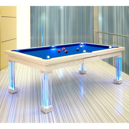 POOL MONACO 8' LED BLU, COPERCHIO VETRO