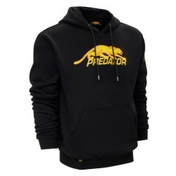 FELPA CON CAPPUCCIO PREDATOR NERA LOGO PREDATOR GIALLO TAGLIA M