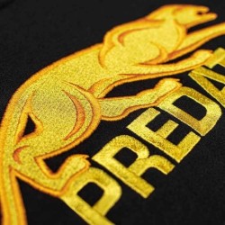 FELPA CON CAPPUCCIO PREDATOR NERA LOGO PREDATOR GIALLO TAGLIA M