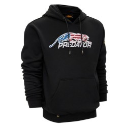 FELPA CON CAPPUCCIO PREDATOR NERA LOGO PREDATOR USA TAGLIA L