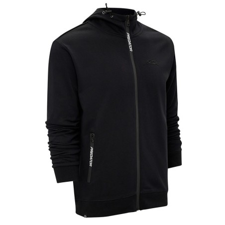 FELPA PREDATOR CON CERNIERA NERA E LOGO NERO L