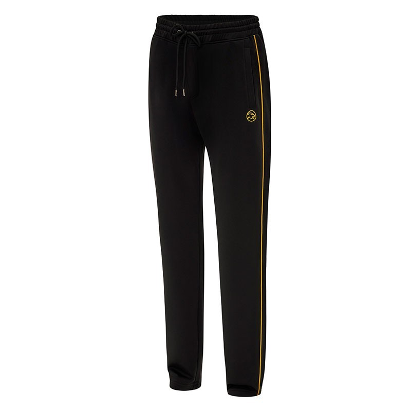 PANTALONE TUTA PREDATOR NERO LOGO GIALLO M