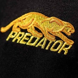 POLO PREDATOR NERA LOGO GIALLO M